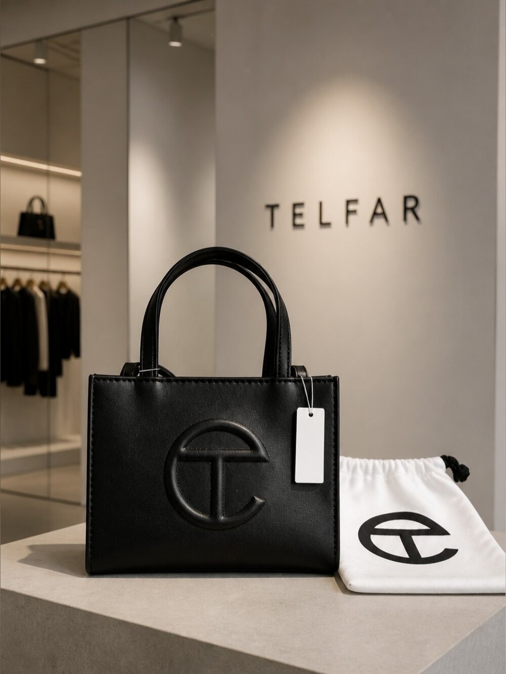 Telfar Small Black Shopping Bag. NWT and Dust Bag.